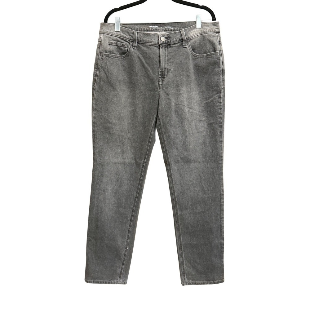 Old Navy Wow Boyfriend Jeans Gray Mid Rise  Womens 12 Regular